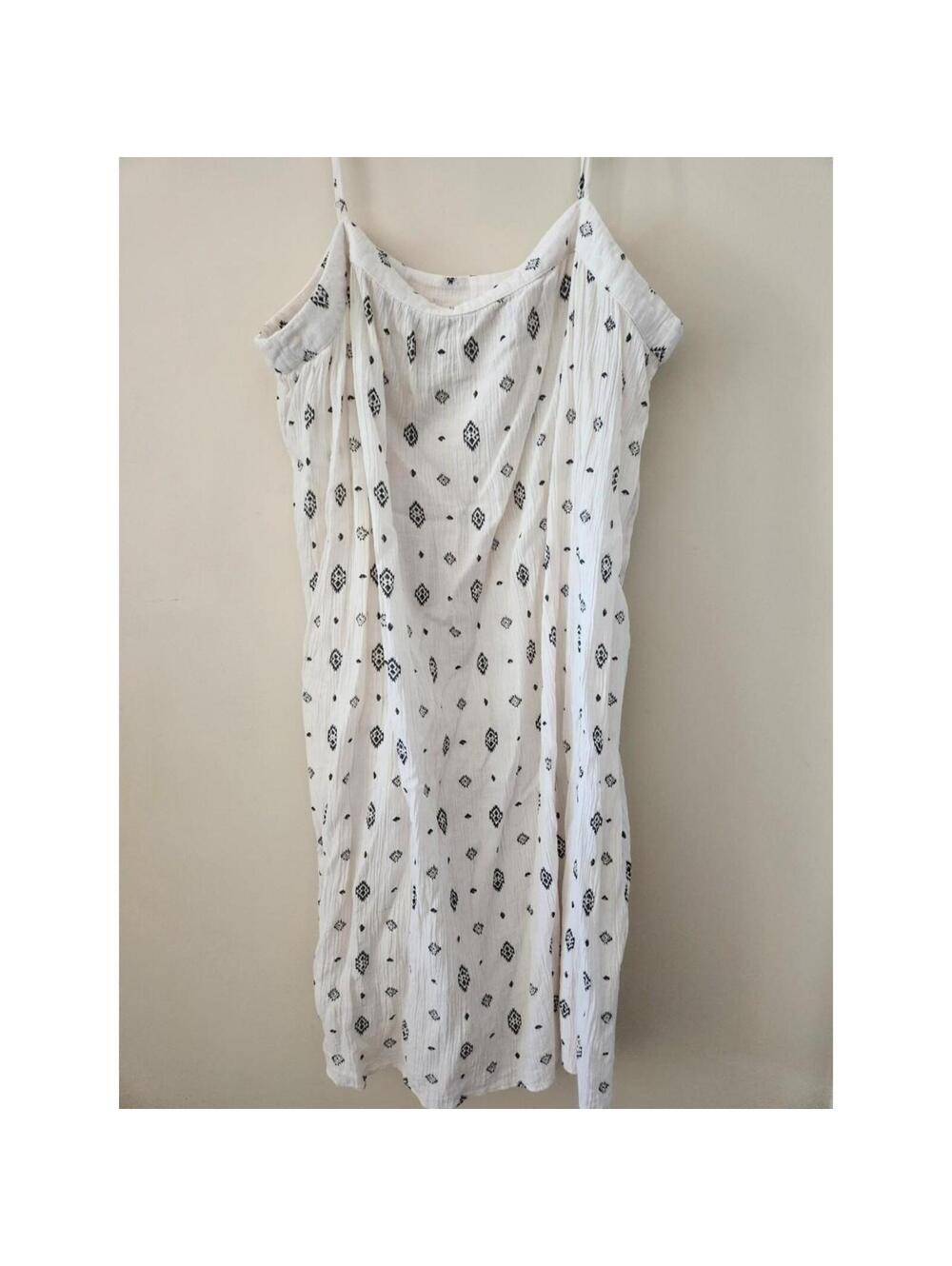 H&M Black and White Patterned Gauze Dress